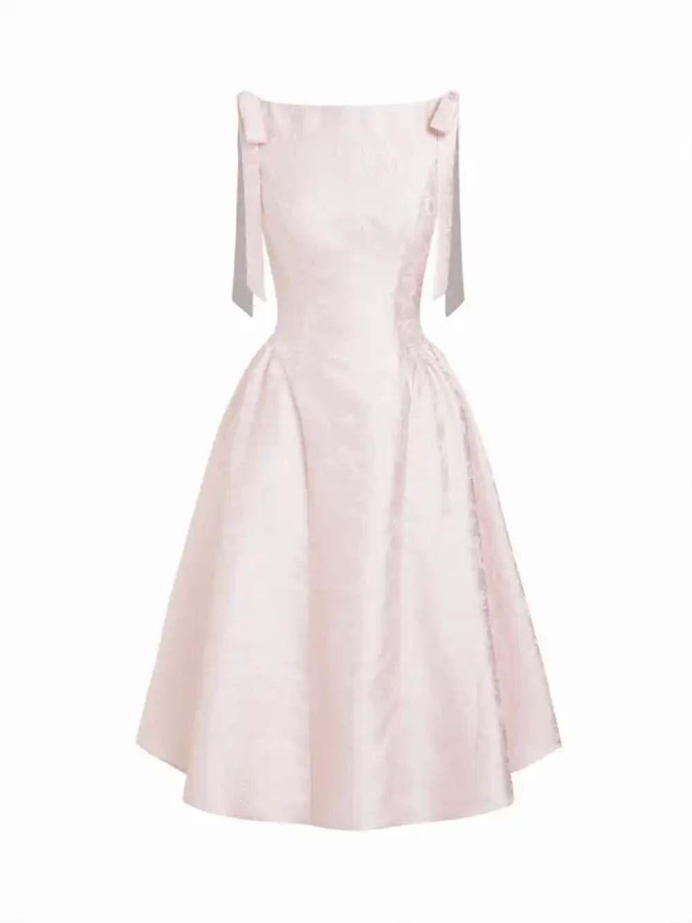 Cider Pale Pink Midi Dress with Shoulder Ties - Picture 4 of 11